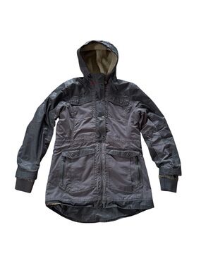 L.L. Bean Sherpa Lined Hooded Parka Jacket Gray Women’s Small EUC